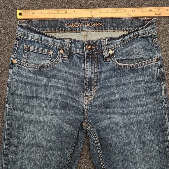 Cody James Mens 33x34 Blue Bootcut Cowboy Western Denim Jeans Whiskering - Picture 4 of 8